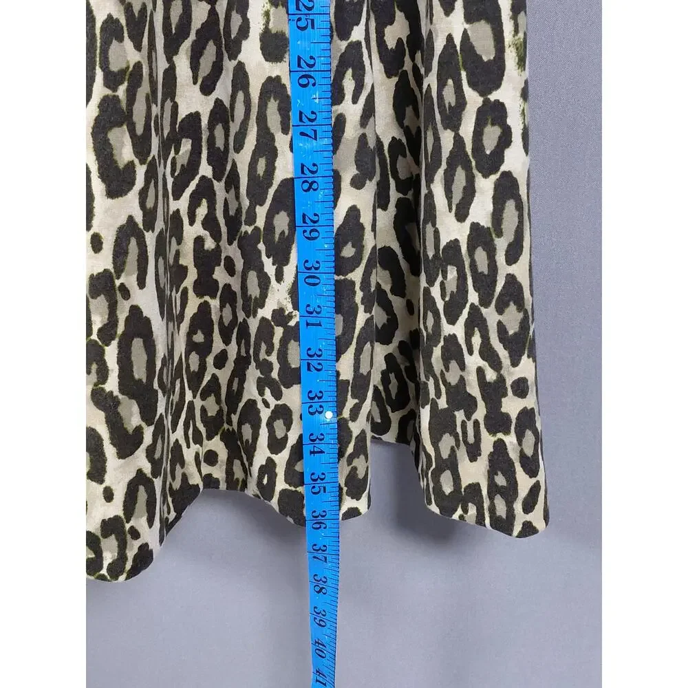 Kate Spade Black A-Line Short Lined Animal Print Dress Women Size 6